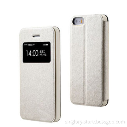 High-grade PU Leather Cases for iPhone 5S with Stand Position, Easy to Install